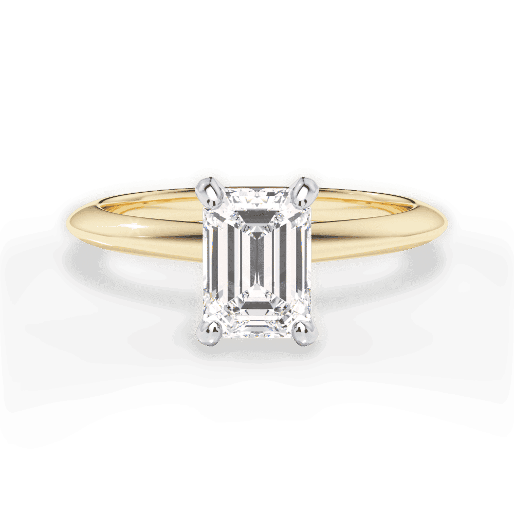 14kt Yellow Gold/18kt Yellow Gold/emerald/top