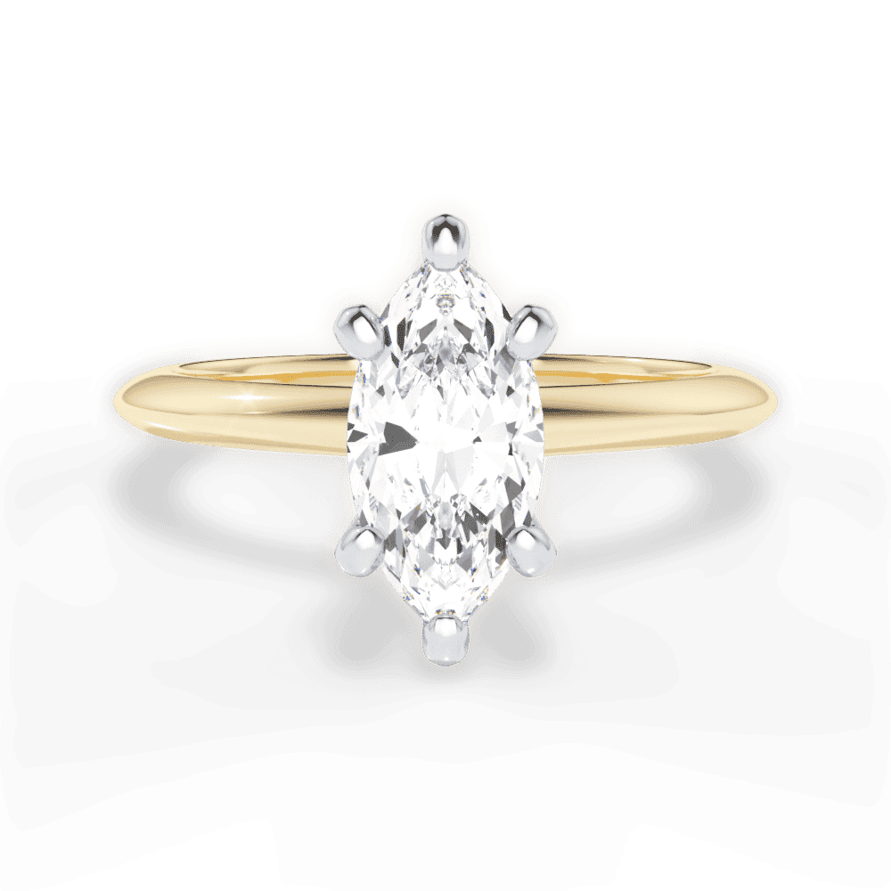 14kt Yellow Gold/18kt Yellow Gold/marquise/top
