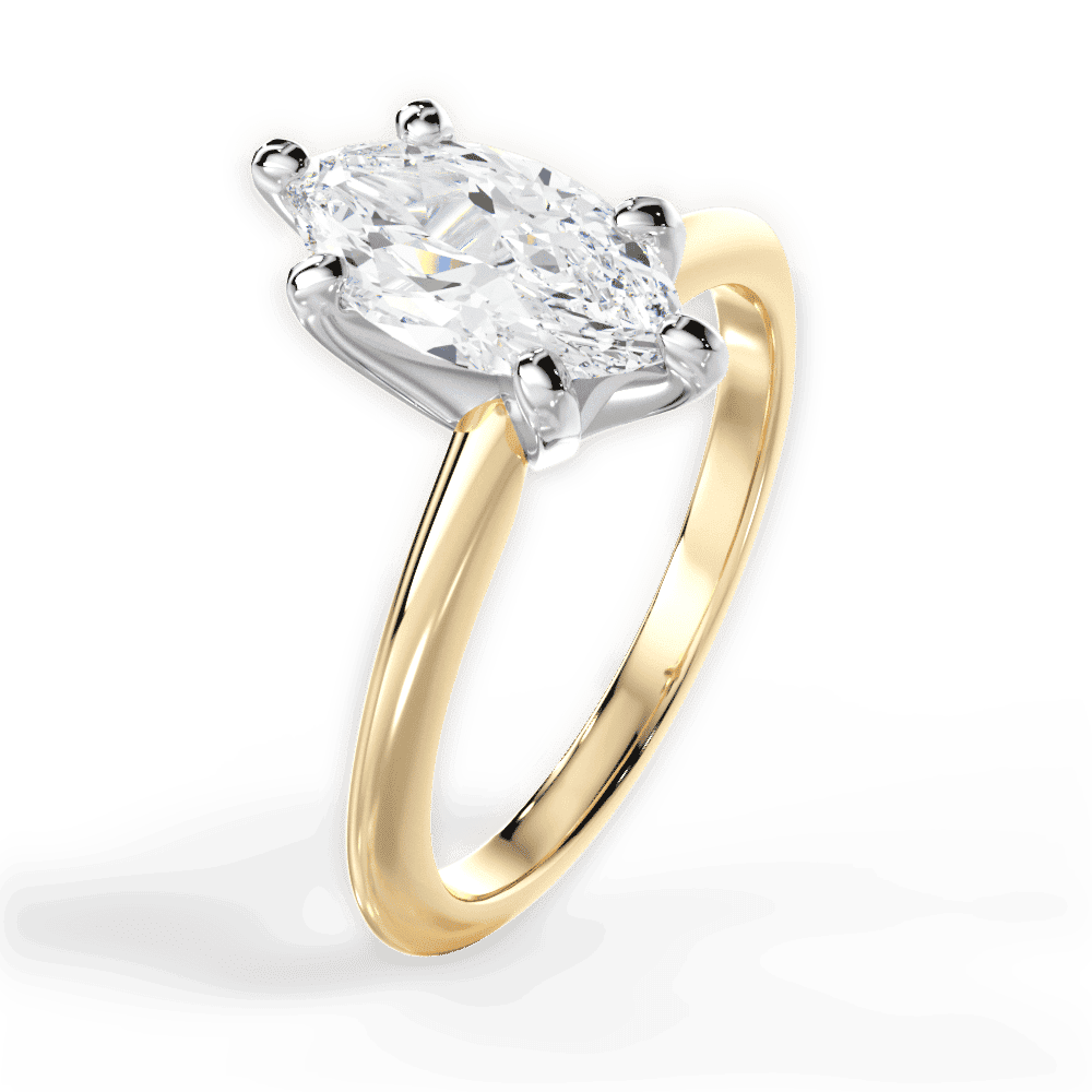 14kt Yellow Gold/18kt Yellow Gold/marquise/perspective