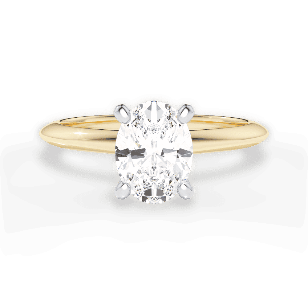 14kt Yellow Gold/18kt Yellow Gold/oval/top
