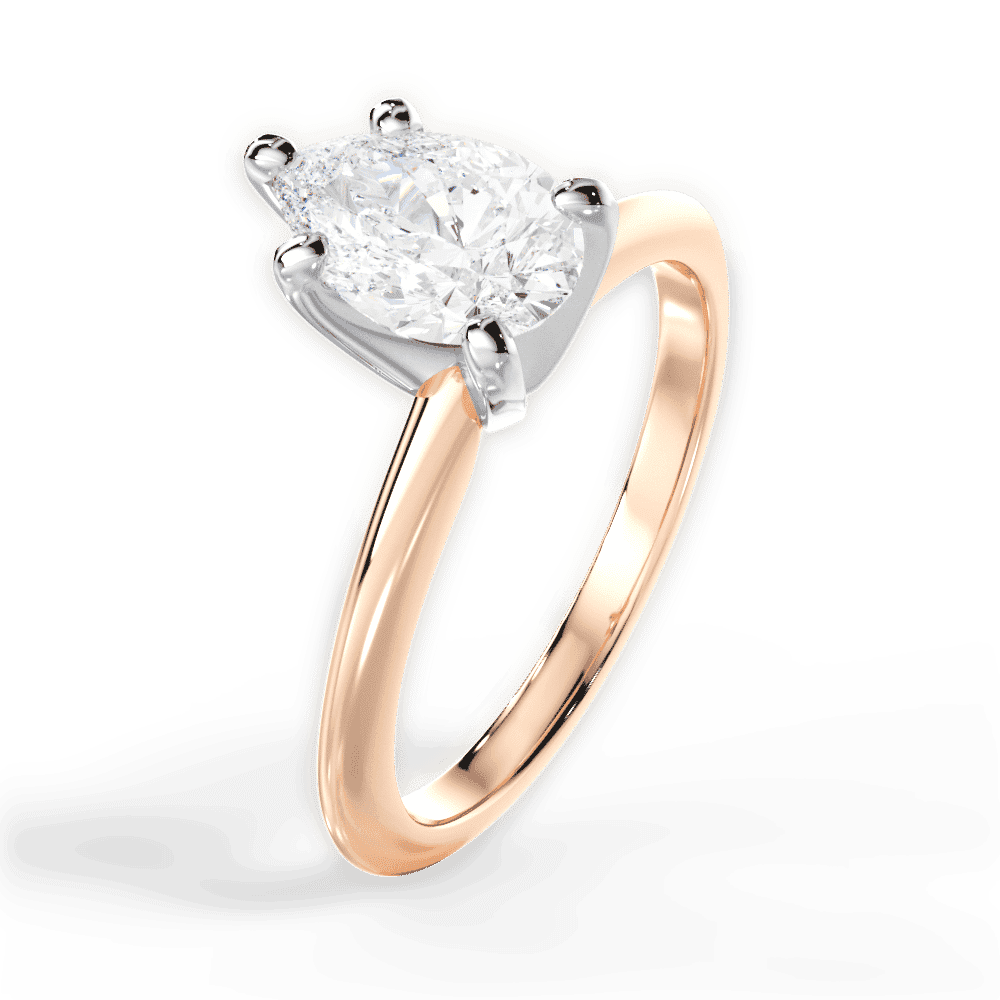 14kt Rose Gold/18kt Rose Gold/pear/perspective