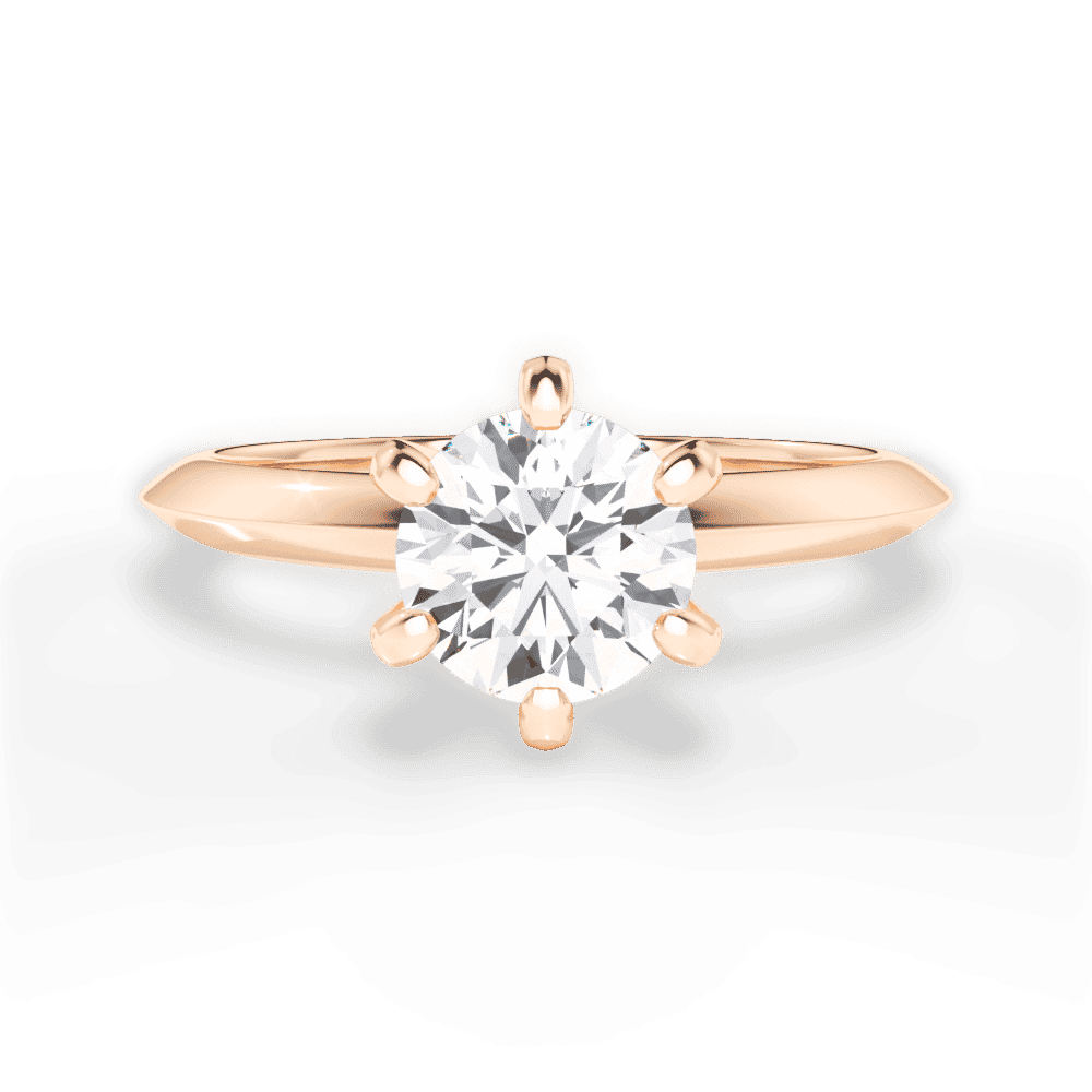 14kt Rose Gold/18kt Rose Gold/round/top