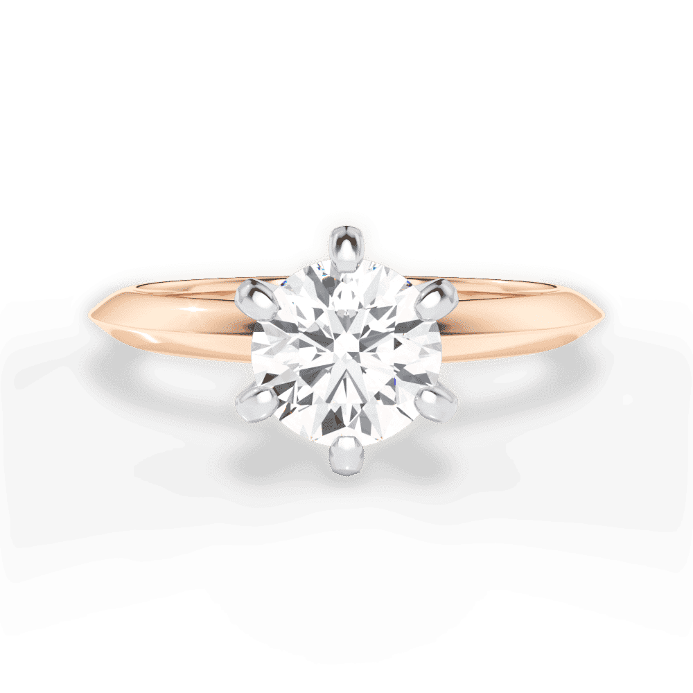 14kt Rose Gold/18kt Rose Gold/round/top