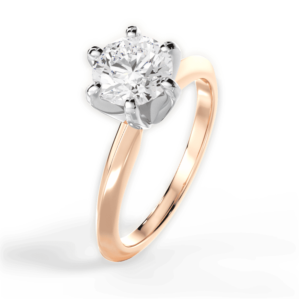 14kt Rose Gold/18kt Rose Gold/round/perspective