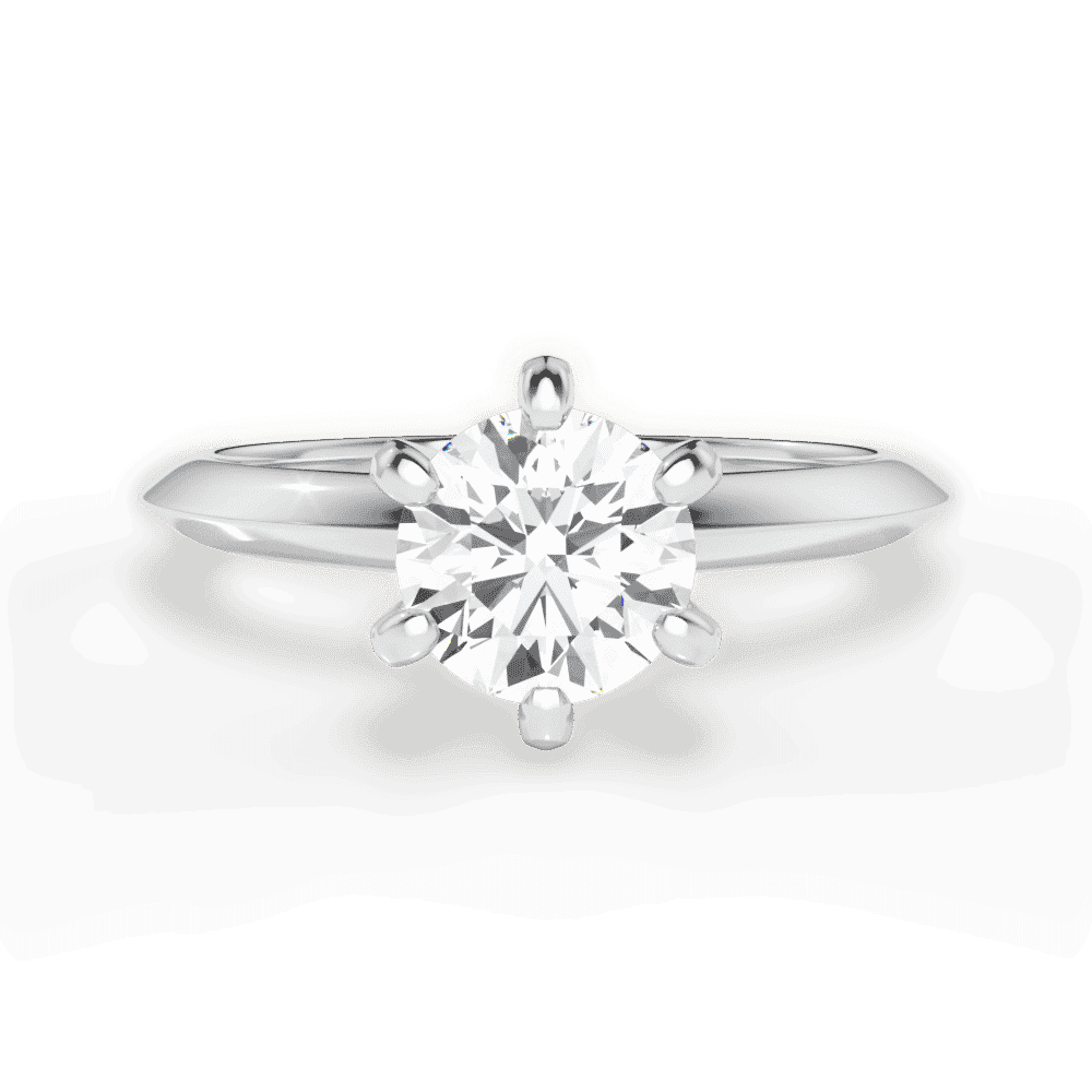 14kt White Gold/18kt White Gold/Platinum/round/top