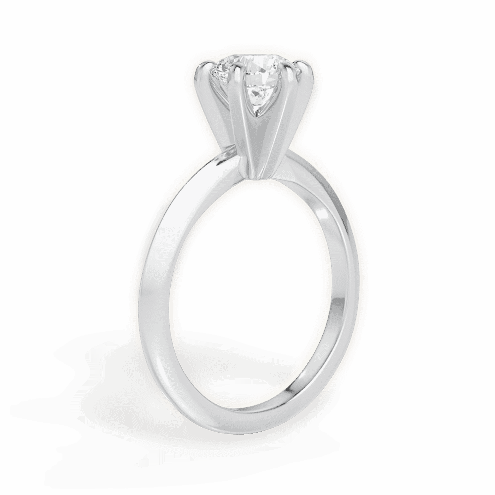 14kt White Gold/18kt White Gold/Platinum/round/front