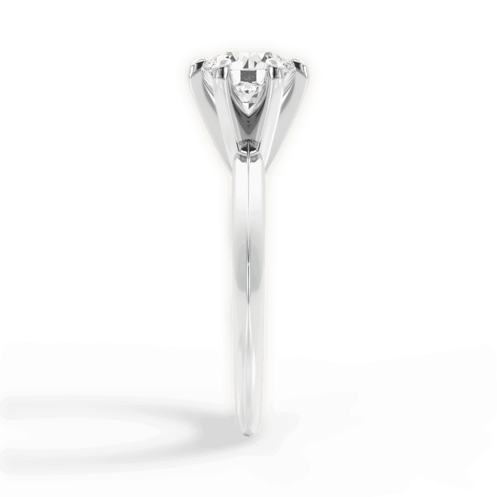 14kt White Gold/18kt White Gold/Platinum/round/side