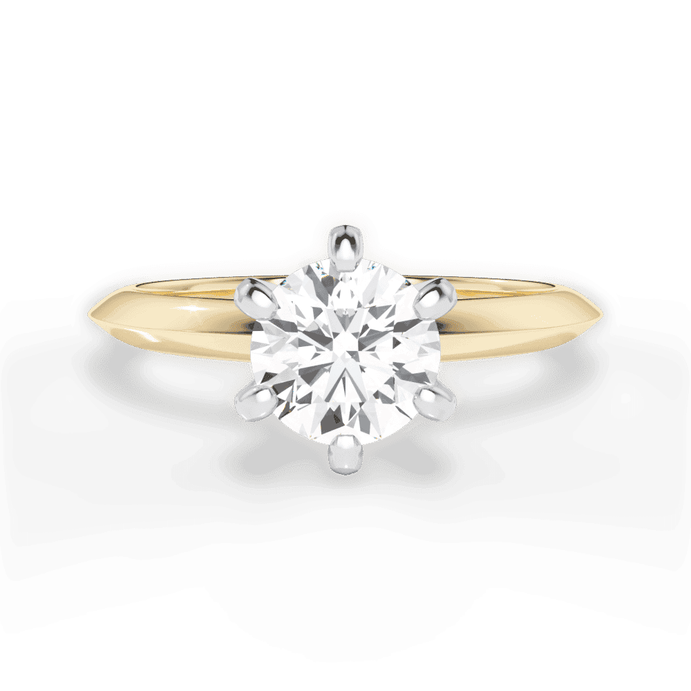14kt Yellow Gold/18kt Yellow Gold/round/top