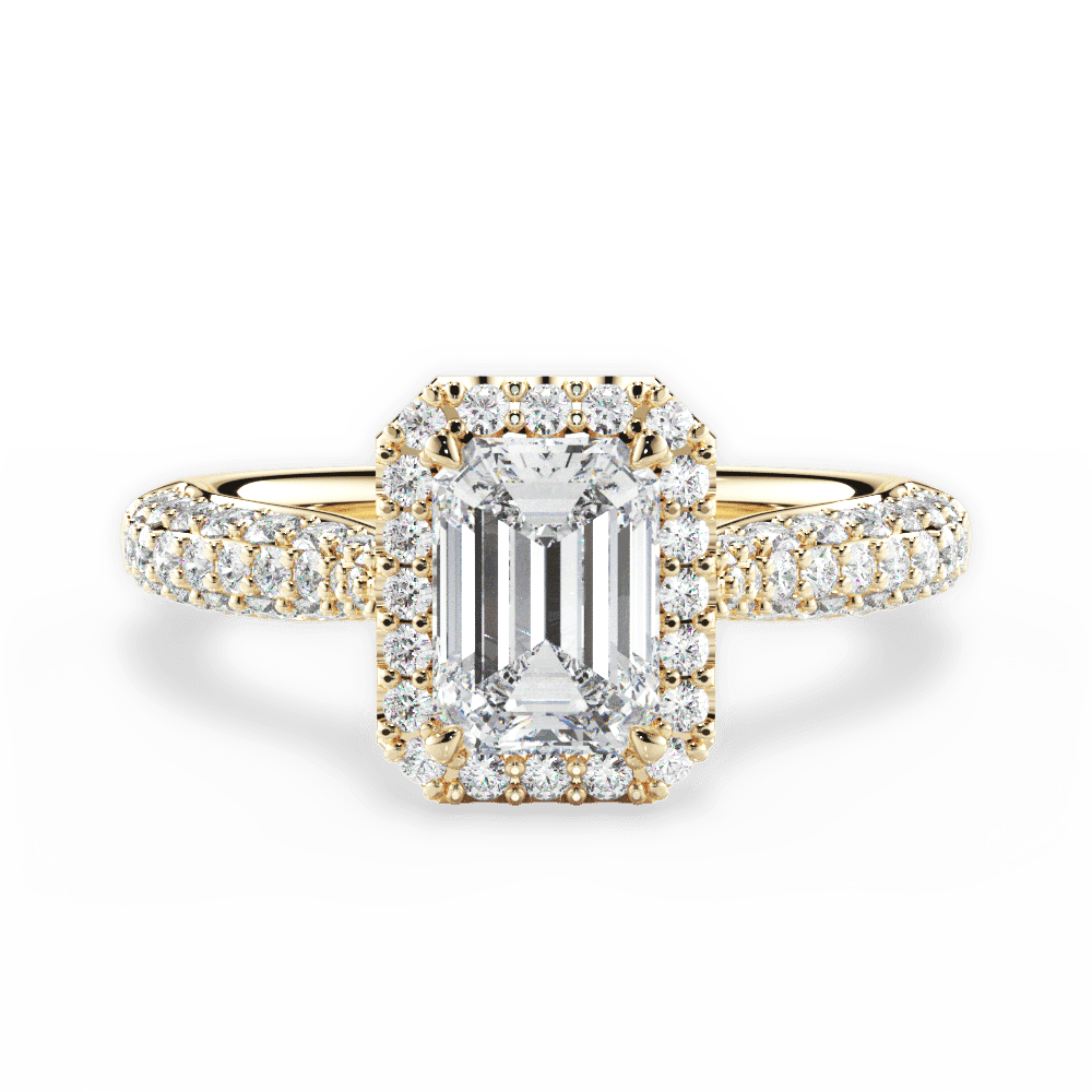 14kt Yellow Gold/18kt Yellow Gold/emerald/top
