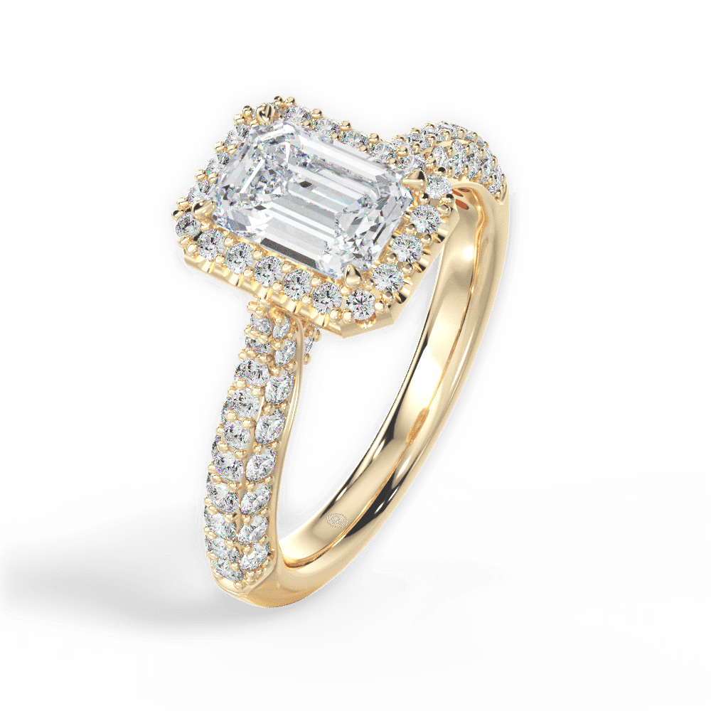 14kt Yellow Gold/18kt Yellow Gold/emerald/perspective