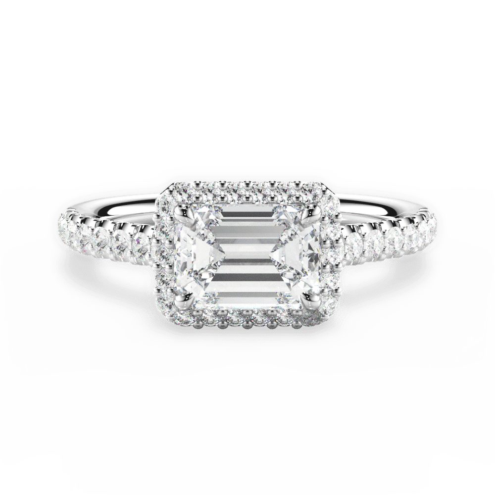 14kt White Gold/18kt White Gold/Platinum/emerald/top