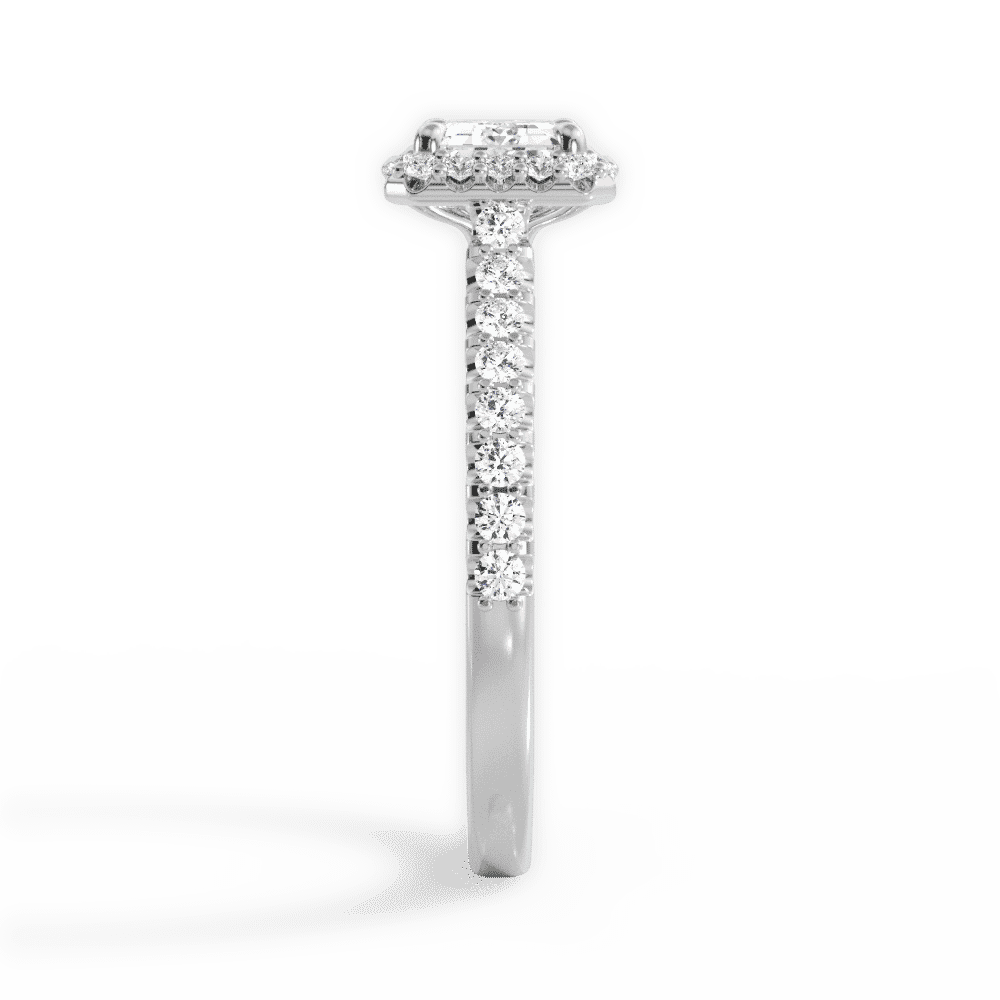 14kt White Gold/18kt White Gold/Platinum/emerald/side