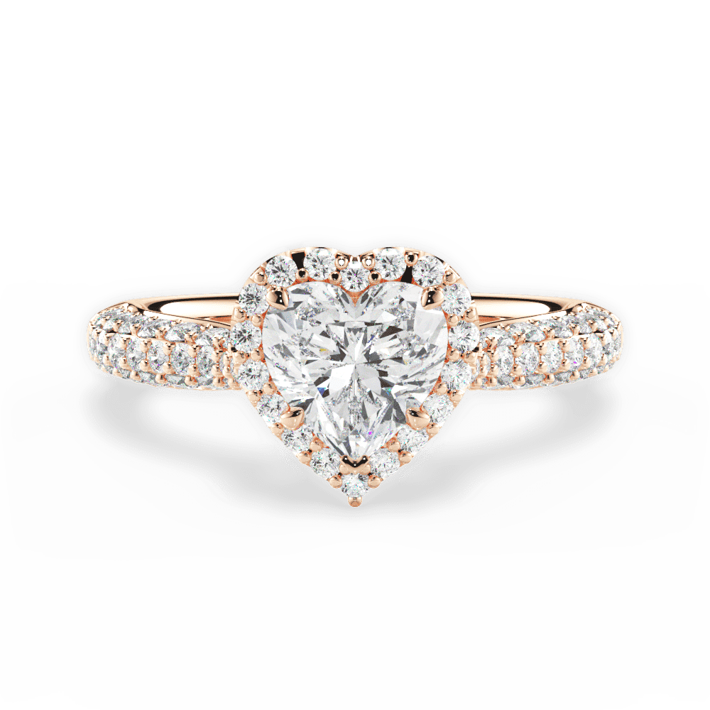 14kt Rose Gold/18kt Rose Gold/heart/top