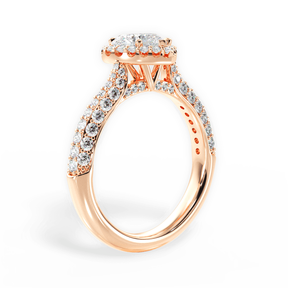 14kt Rose Gold/18kt Rose Gold/heart/front