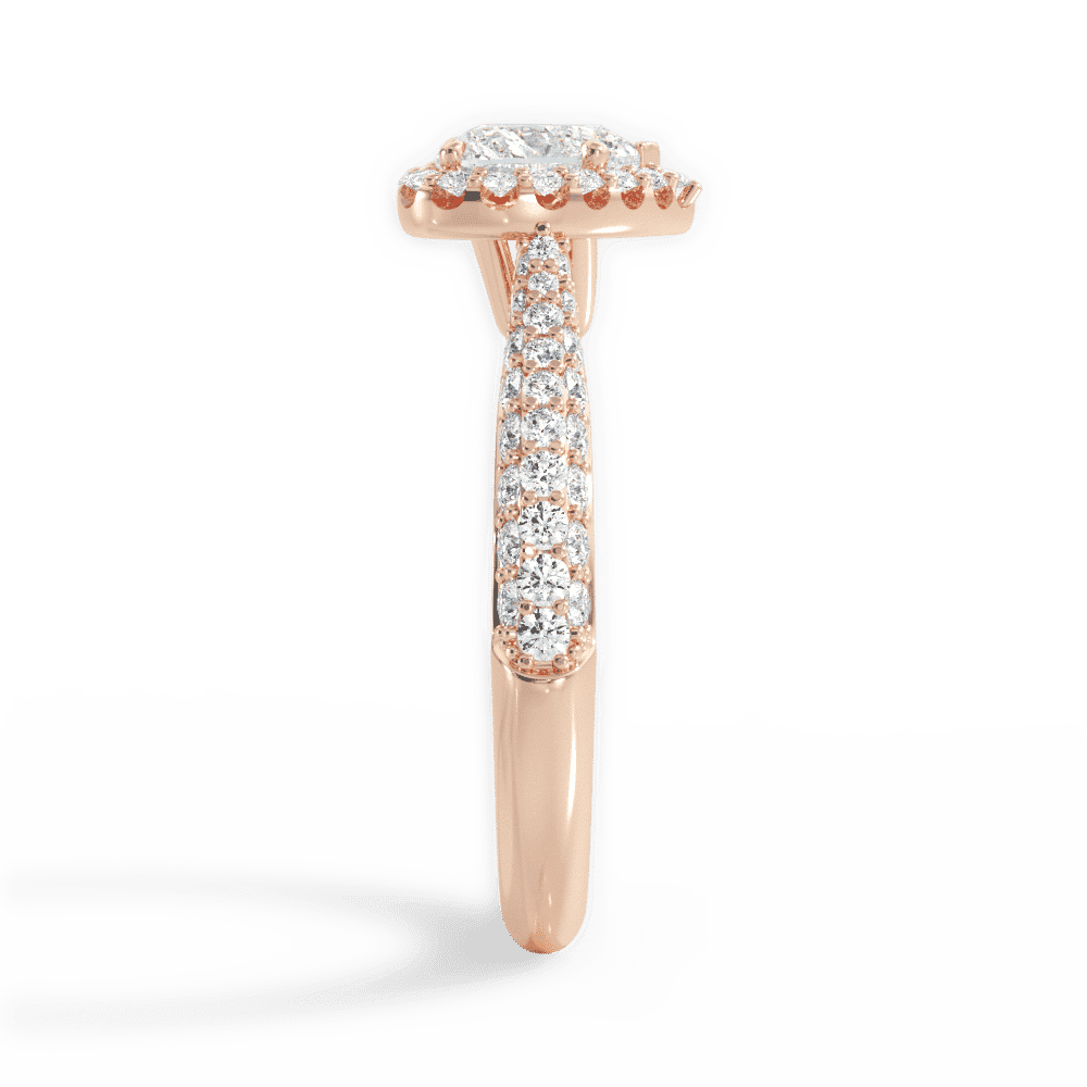 14kt Rose Gold/18kt Rose Gold/heart/side
