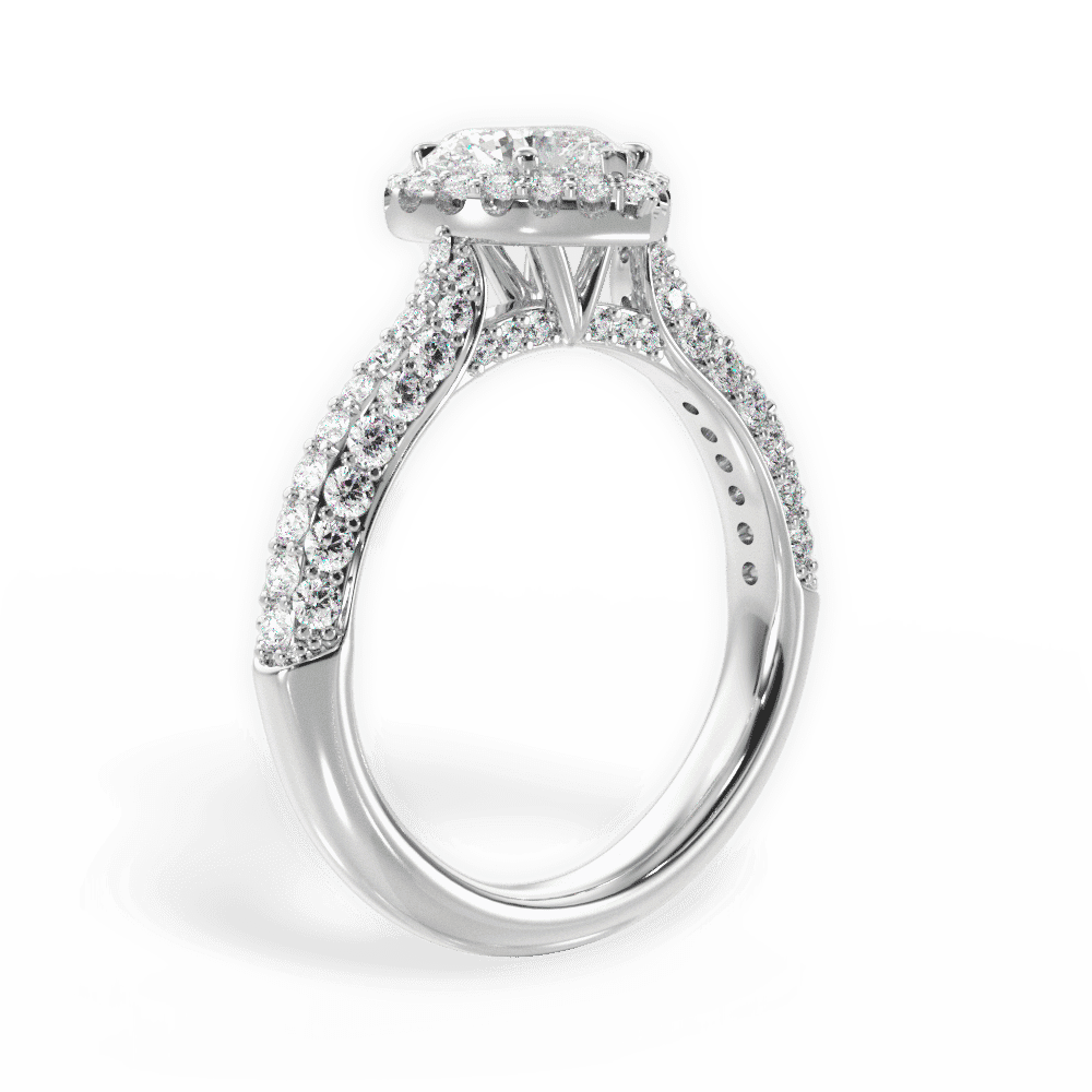 14kt White Gold/18kt White Gold/Platinum/heart/front