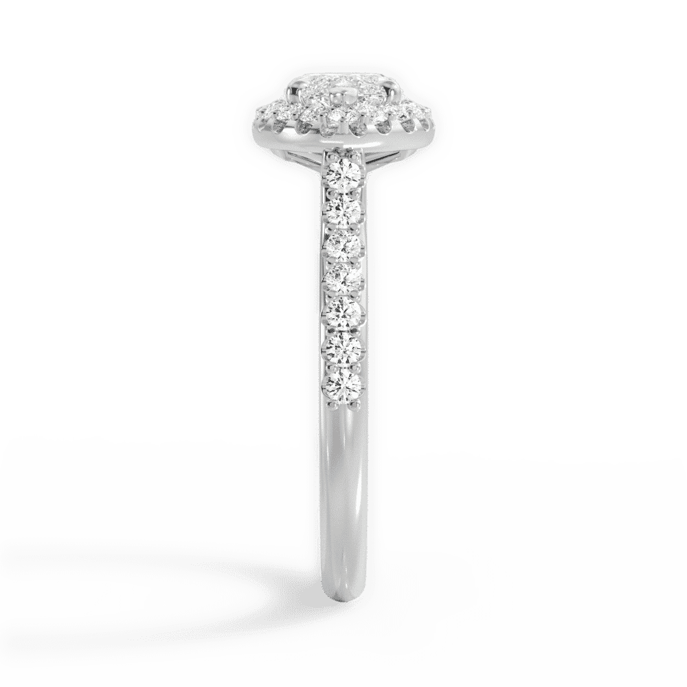 14kt White Gold/18kt White Gold/Platinum/marquise/side