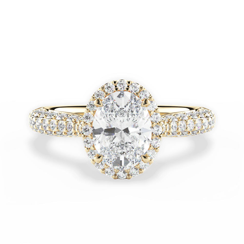 14kt Yellow Gold/18kt Yellow Gold/oval/top