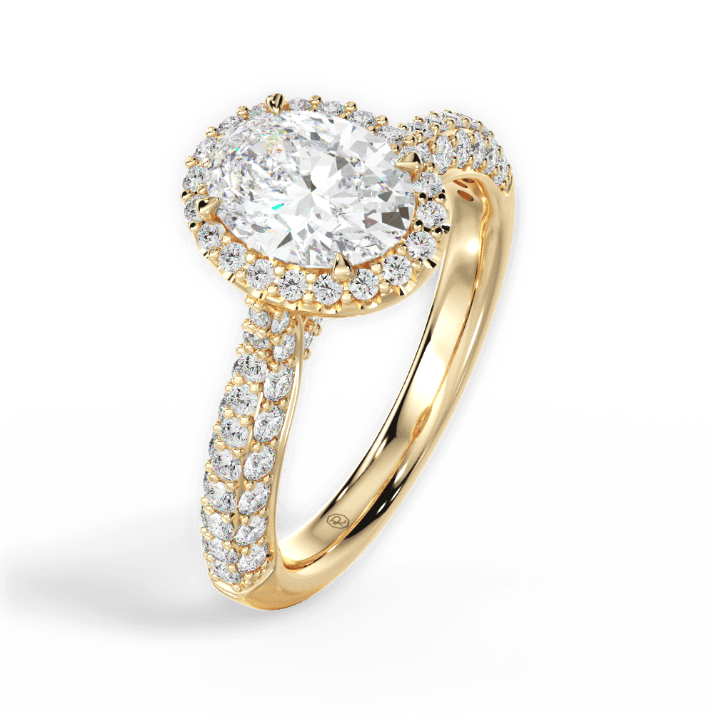 14kt Yellow Gold/18kt Yellow Gold/oval/perspective