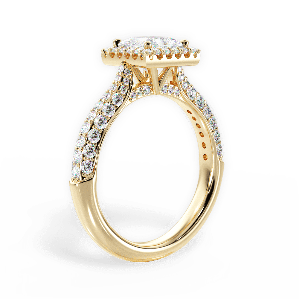 14kt Yellow Gold/18kt Yellow Gold/princess/front