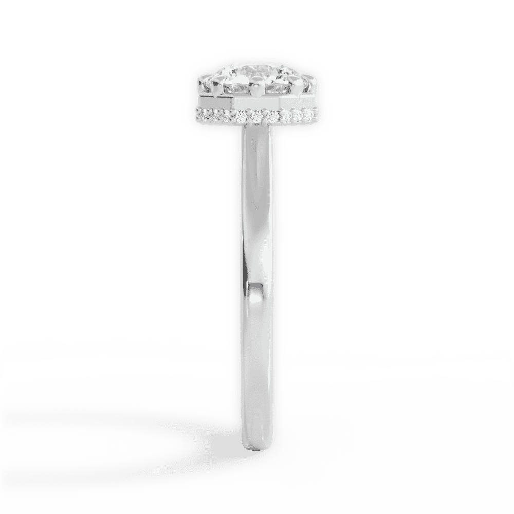 14kt White Gold/18kt White Gold/Platinum/round/side
