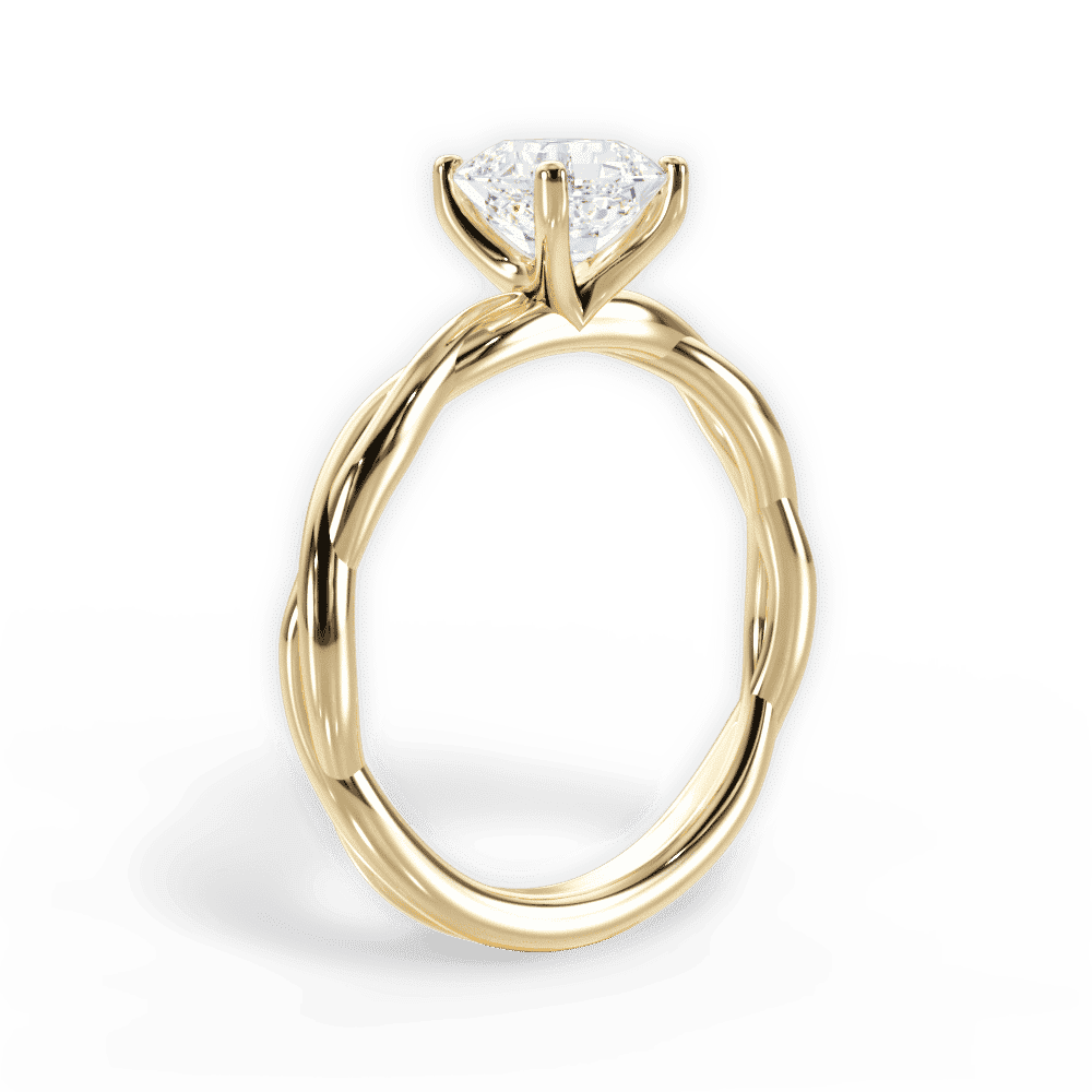 14kt Yellow Gold/18kt Yellow Gold/asscher/front