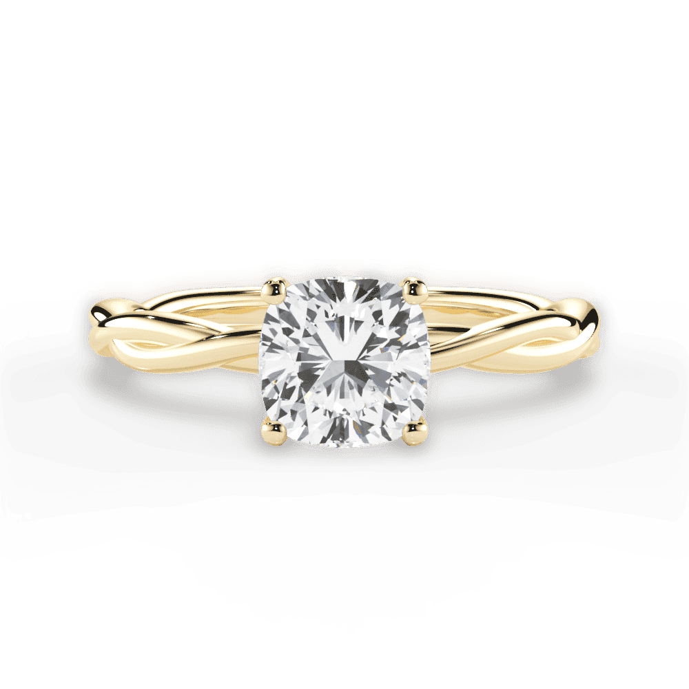 14kt Yellow Gold/18kt Yellow Gold/cushion/top