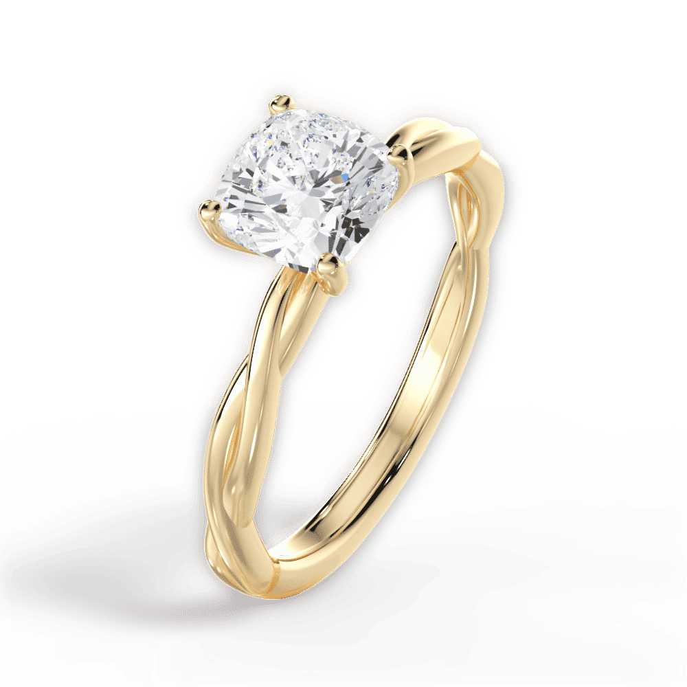 14kt Yellow Gold/18kt Yellow Gold/cushion/perspective
