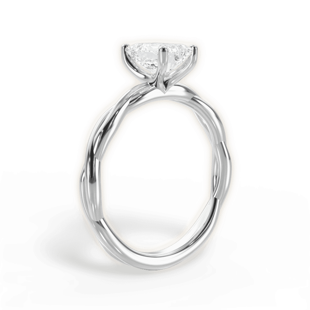 14kt White Gold/18kt White Gold/Platinum/emerald/front