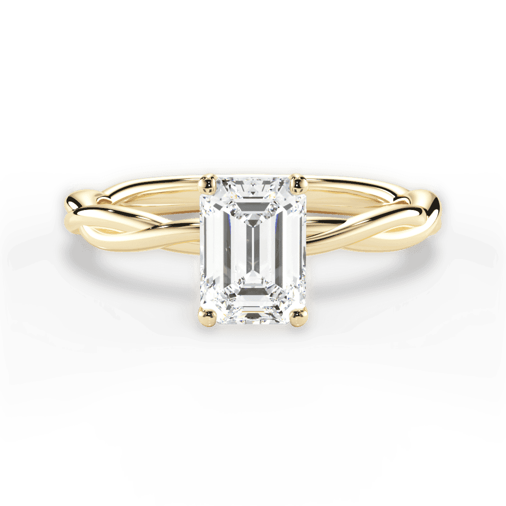 14kt Yellow Gold/18kt Yellow Gold/emerald/top