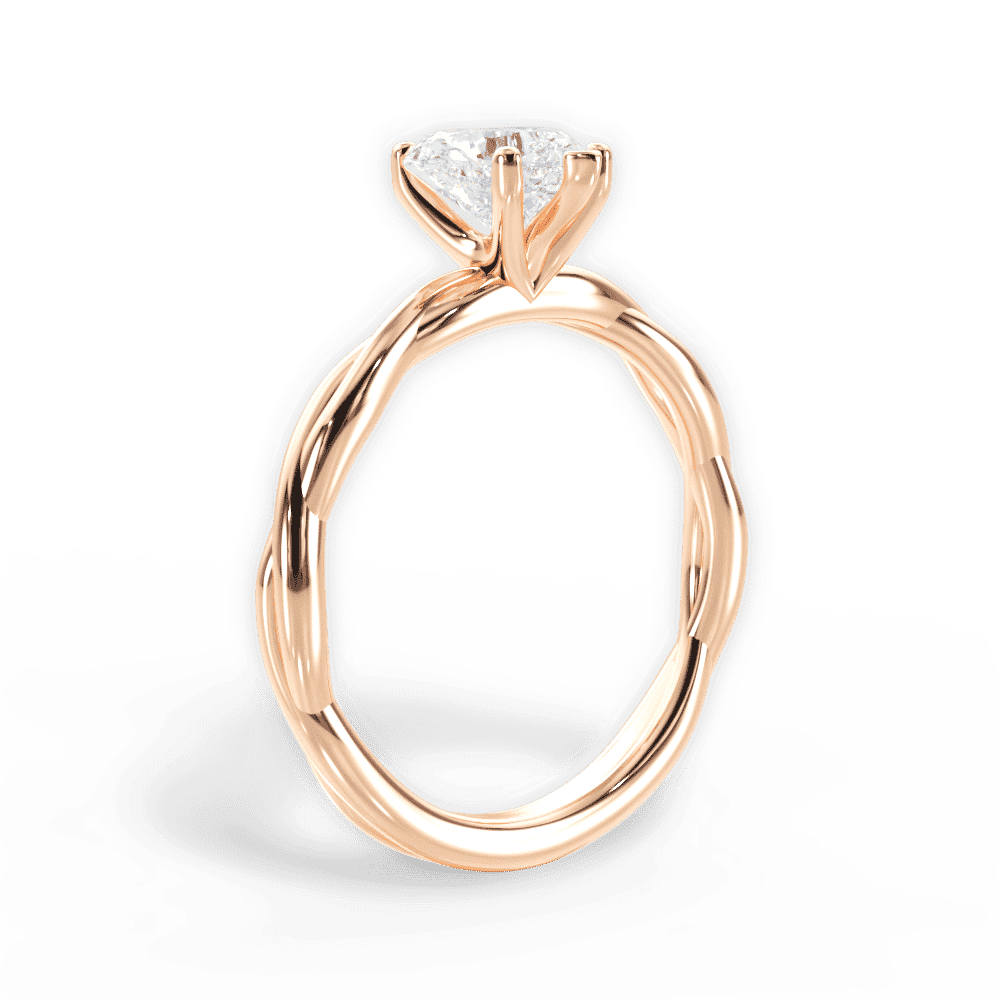 14kt Rose Gold/18kt Rose Gold/heart/front