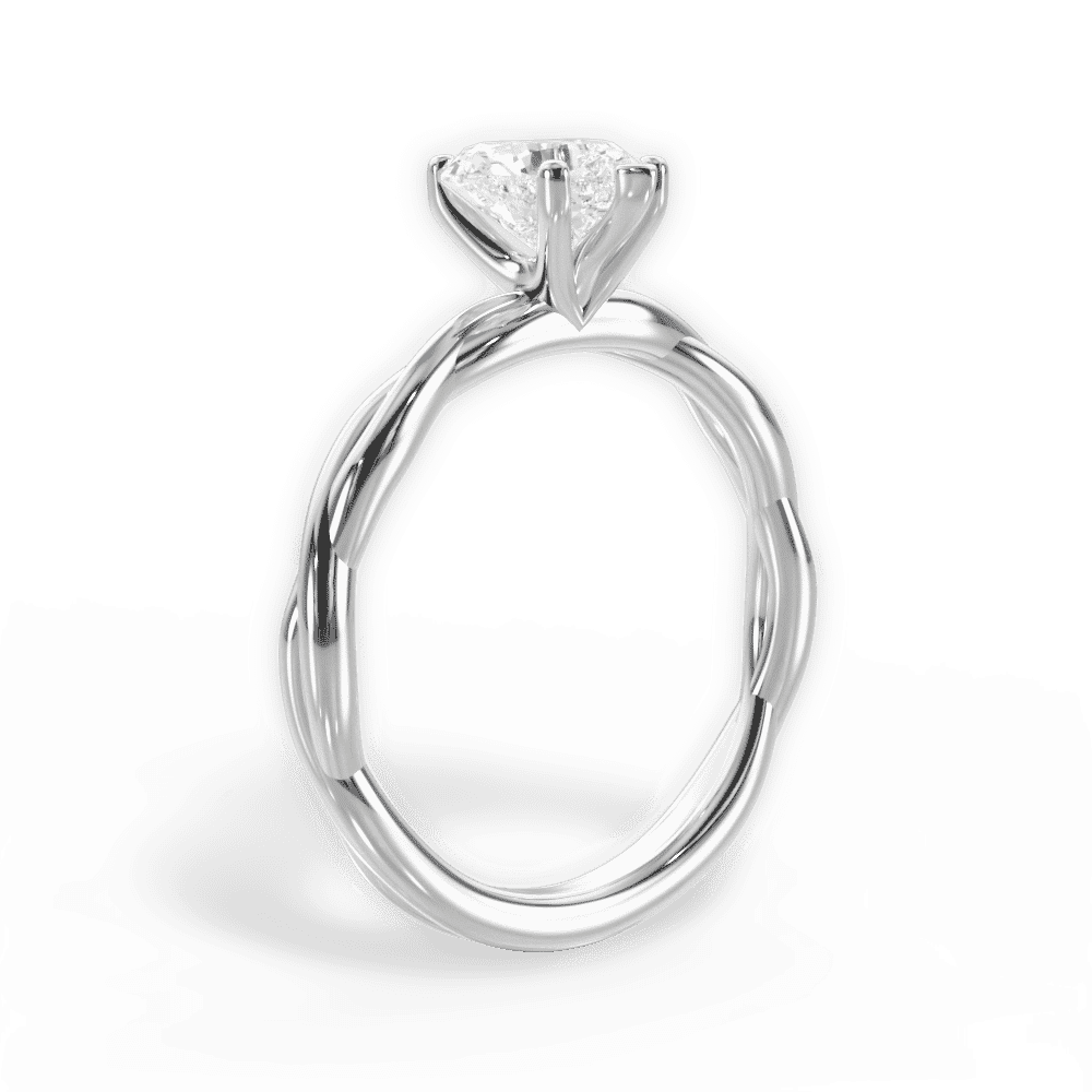 14kt White Gold/18kt White Gold/Platinum/heart/front