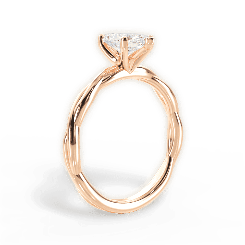 14kt Rose Gold/18kt Rose Gold/marquise/front