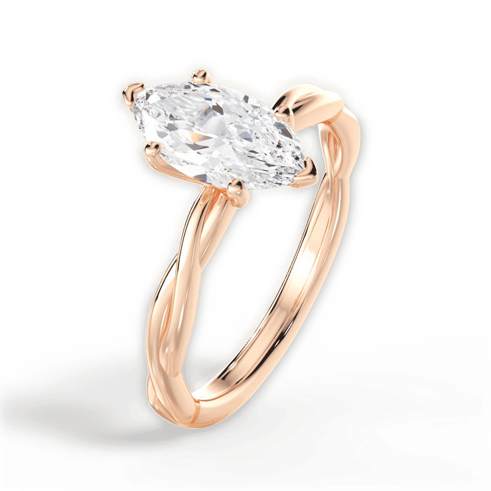 14kt Rose Gold/18kt Rose Gold/marquise/perspective