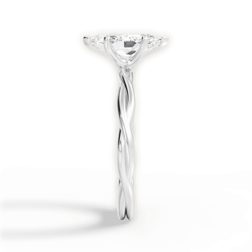 14kt White Gold/18kt White Gold/Platinum/marquise/side