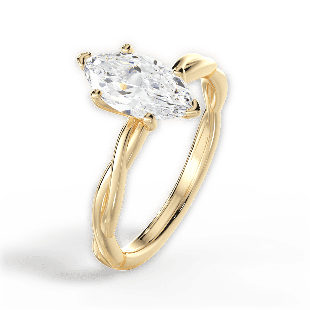 14kt Yellow Gold/18kt Yellow Gold/marquise/perspective