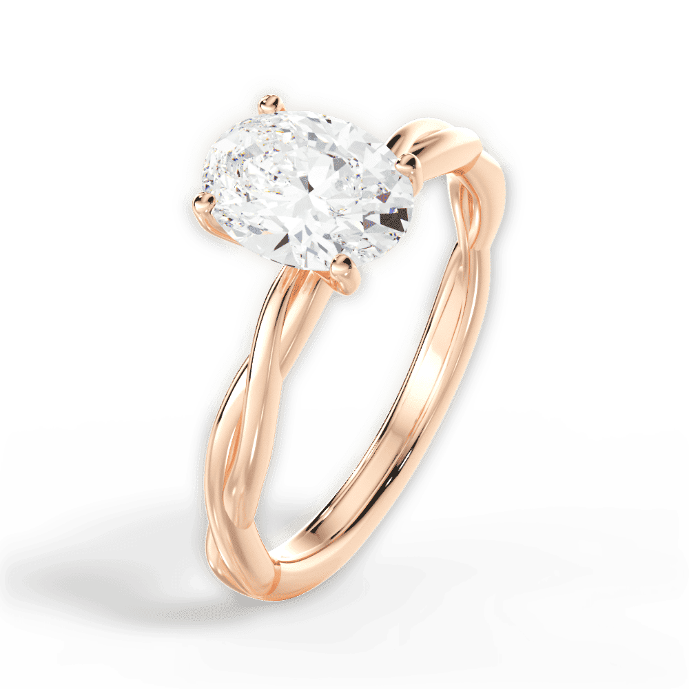 14kt Rose Gold/18kt Rose Gold/oval/perspective