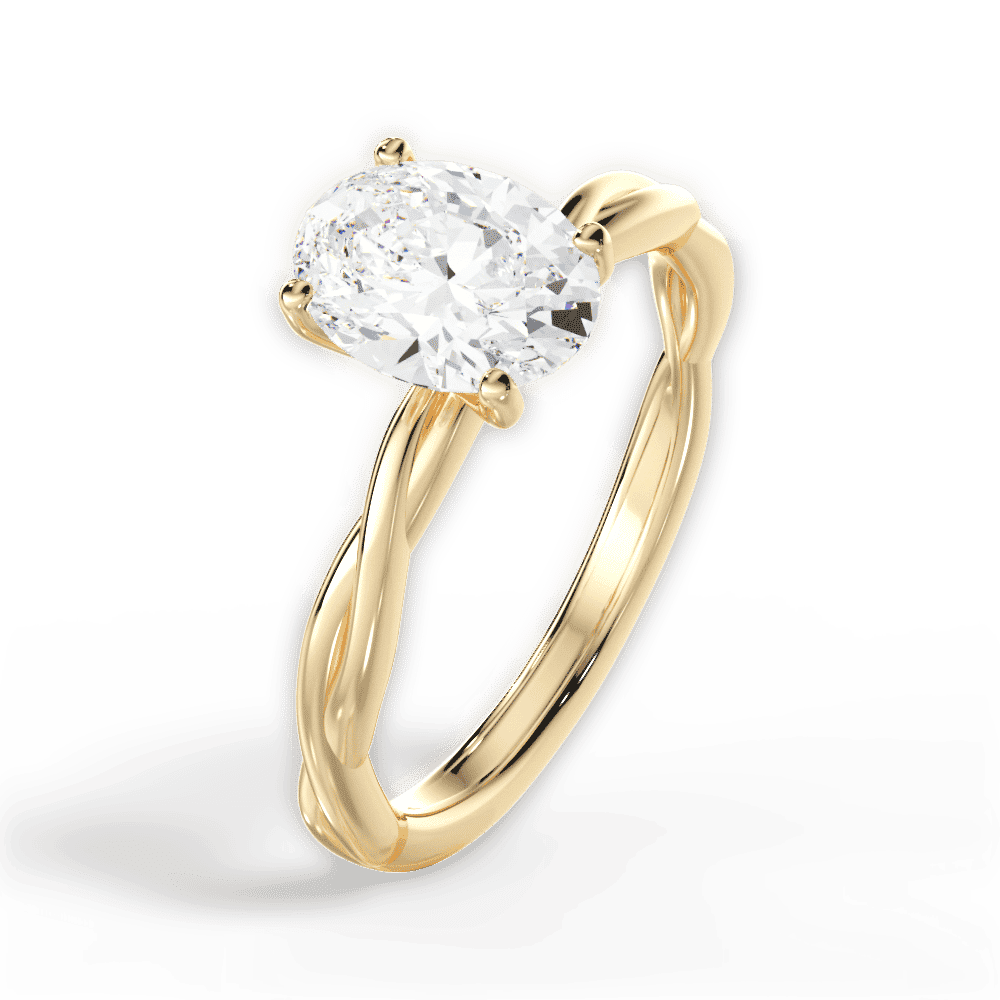 14kt Yellow Gold/18kt Yellow Gold/oval/perspective