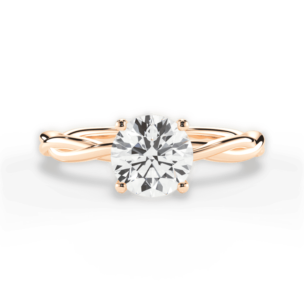 14kt Rose Gold/18kt Rose Gold/round/top