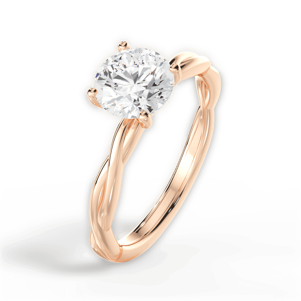 14kt Rose Gold/18kt Rose Gold/round/perspective