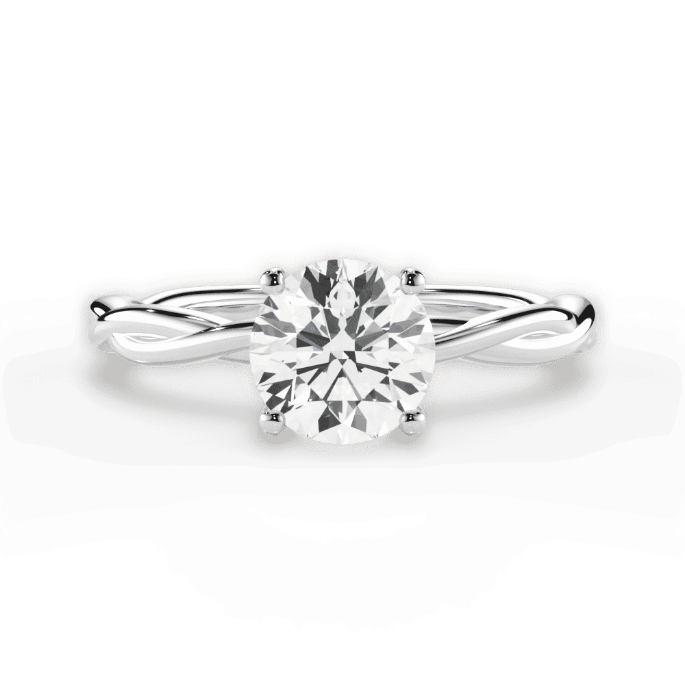 14kt White Gold/18kt White Gold/Platinum/round/top