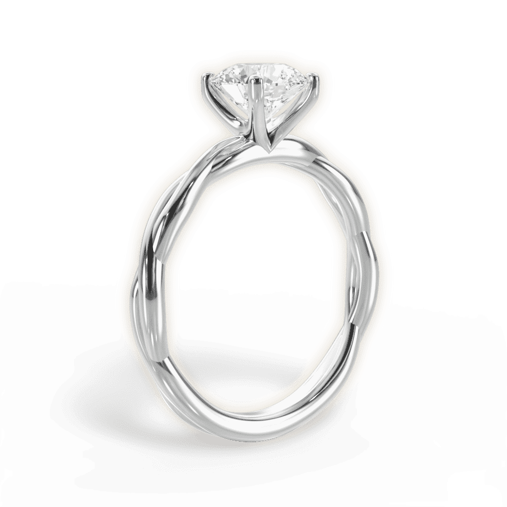 14kt White Gold/18kt White Gold/Platinum/round/front