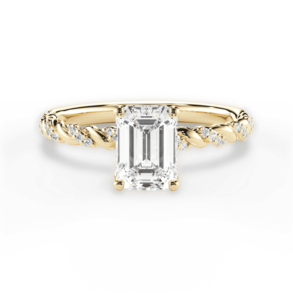 14kt Yellow Gold/18kt Yellow Gold/emerald/top