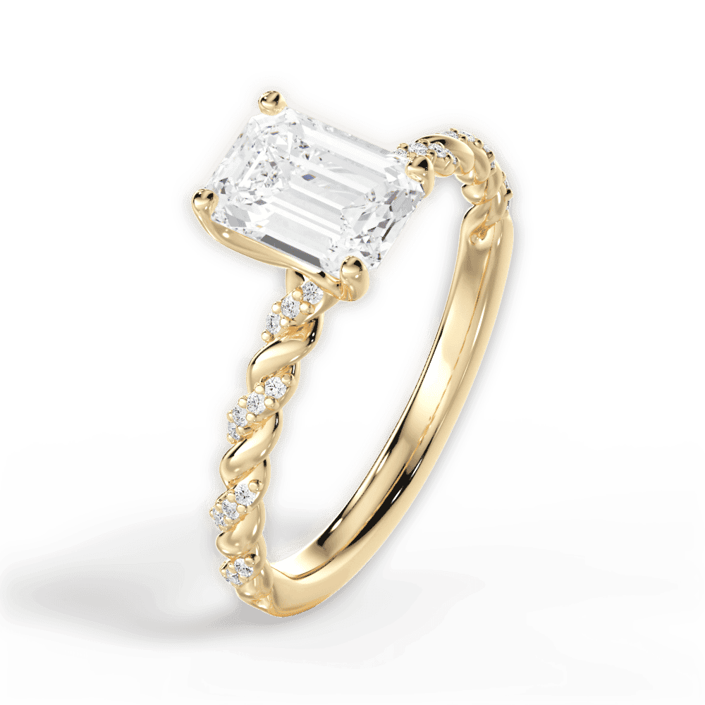14kt Yellow Gold/18kt Yellow Gold/emerald/perspective
