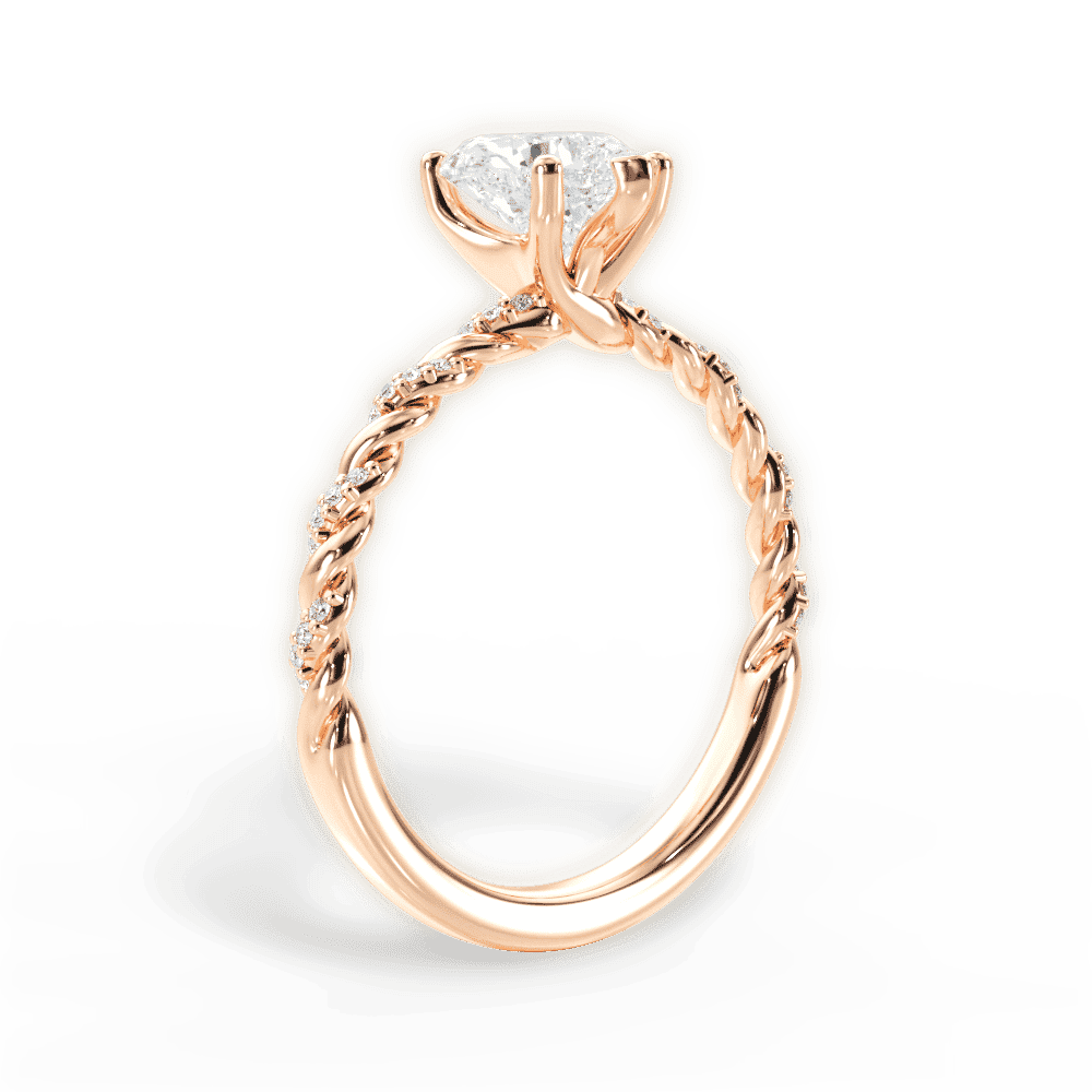 14kt Rose Gold/18kt Rose Gold/heart/front