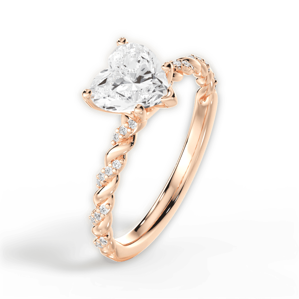 14kt Rose Gold/18kt Rose Gold/heart/perspective