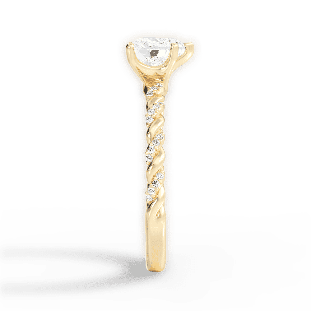 14kt Yellow Gold/18kt Yellow Gold/heart/side