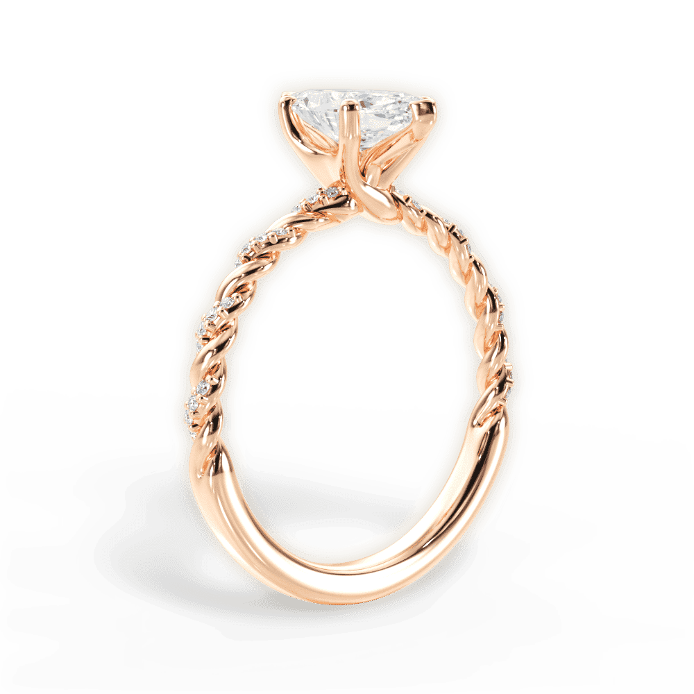 14kt Rose Gold/18kt Rose Gold/marquise/front