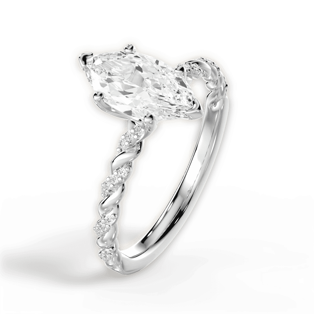 14kt White Gold/18kt White Gold/Platinum/marquise/perspective