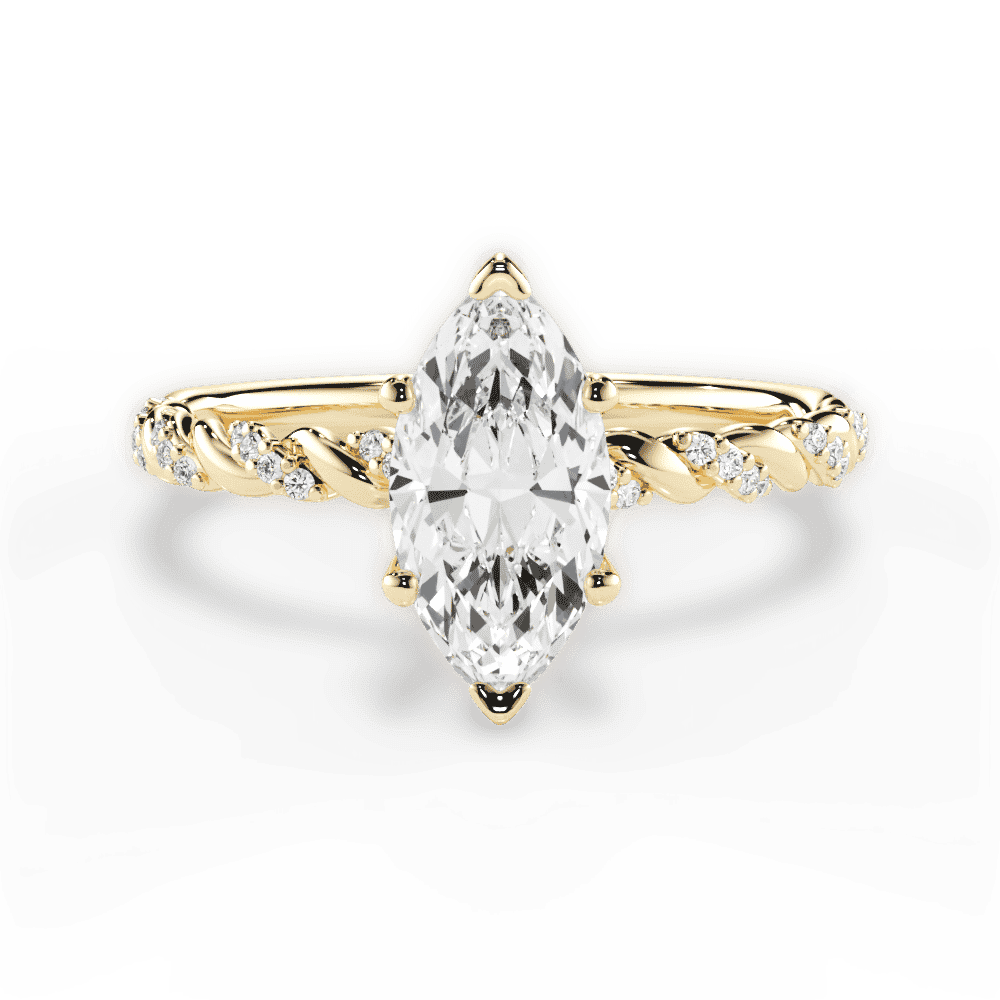 14kt Yellow Gold/18kt Yellow Gold/marquise/top
